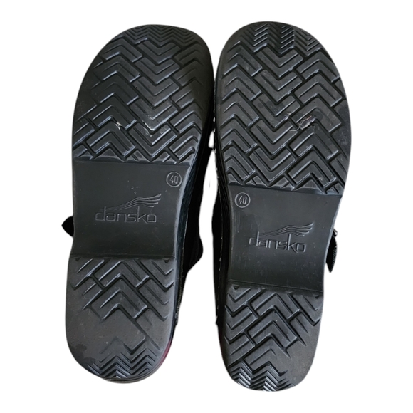 Dansko Merrie Mary Jane Black Leather Black Clogs/Mules Size 40 Euro/9.5-10 US - Picture 10 of 13